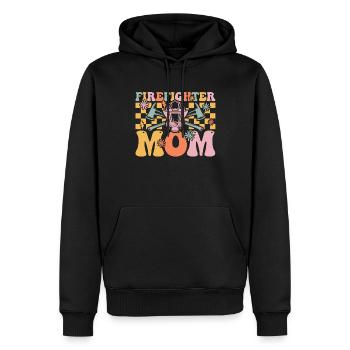 Groovy Fire Fighting - Men’s Premium Organic Hoodie - black - Front - Nico (187cm)