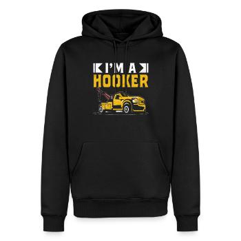 Lustiger Abschleppwagenfahrer Abschleppwagenfahrer - Männer Premium Bio Hoodie - Schwarz - Vorne - Nico (187cm)