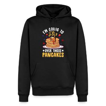 Funny Pancake Maker - Men’s Premium Organic Hoodie - black - Front - Nico (187cm)