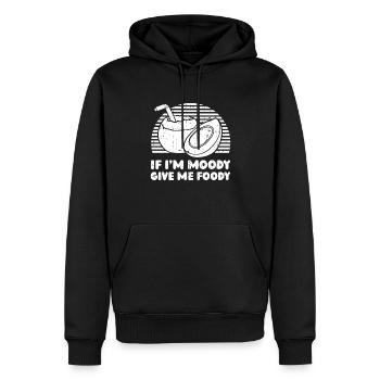 Kokusnuss Kokos Witzig If Im Moody Give Me Foody - Männer Premium Bio Hoodie - Schwarz - Vorne - Nico (187cm)