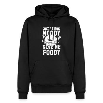 Burger Hamburger Lustig - Sweat à capuche Premium bio Homme - noir - Devant - Nico (187cm)