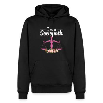 Drôle d’étudiant en droit Faculté de droit Future Juris - Sweat à capuche Premium bio Homme - noir - Devant - Nico (187cm)