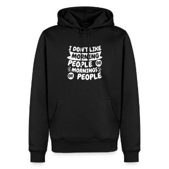 Humour noir Drôle - Sweat à capuche Premium bio Homme - noir - Devant - Nico (187cm)