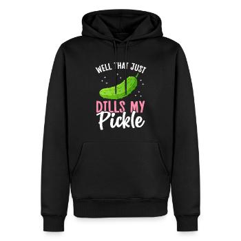 Argot du Sud drôle de concombre - Sweat à capuche Premium bio Homme - noir - Devant - Nico (187cm)