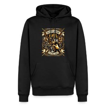 1964 Geburtstag Biker Ein Guter Jahrgang Altert - Männer Premium Bio Hoodie - Schwarz - Vorne - Nico (187cm)