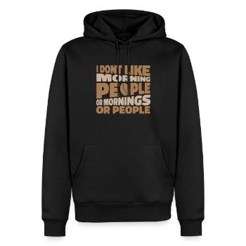 Schwarzer Humor - Männer Premium Bio Hoodie - Schwarz - Vorne - Nico (187cm)