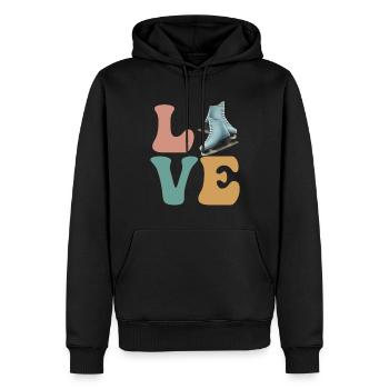 Figure Skating Ice Skating Ice Skater - Men’s Premium Organic Hoodie - black - Front - Nico (187cm)