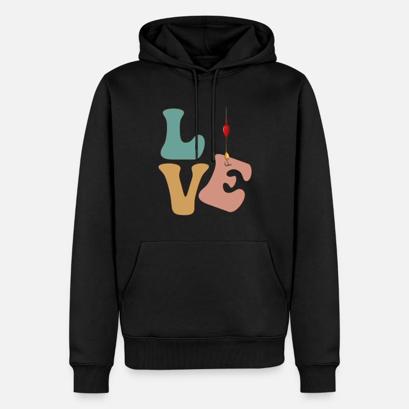 Pêcheur Pêcheur Pêcheur - Sweat à capuche Premium bio Homme - noir
