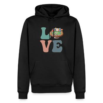 Joueurs de jeux de casino - Sweat à capuche Premium bio Homme - noir - Devant - Nico (187cm)