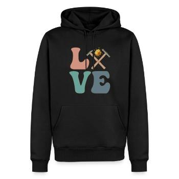 Goldschmiedin Goldschmiedekunst Schmuckherstelleri - Männer Premium Bio Hoodie - Schwarz - Vorne - Nico (187cm)