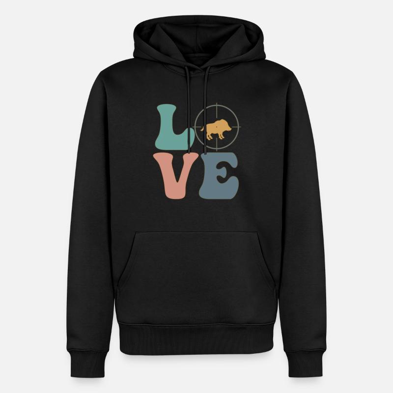 Chasse au cochon Hog Hunter - Sweat à capuche Premium bio Homme - noir