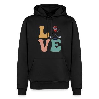 Eishockeyspieler Torwart Torhüter - Männer Premium Bio Hoodie - Schwarz - Vorne - Nico (187cm)