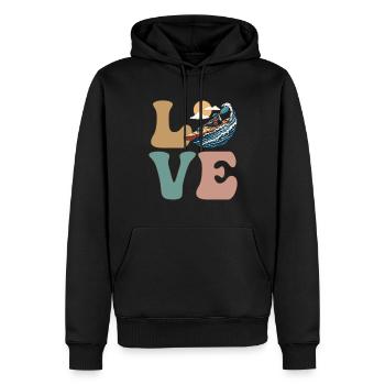 Kajak Kajakfahrer - Männer Premium Bio Hoodie - Schwarz - Vorne - Nico (187cm)