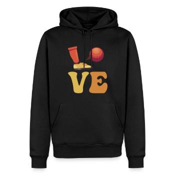 Entraîneur de l’équipe de kickball Entraîneur - Sweat à capuche Premium bio Homme - noir - Devant - Nico (187cm)