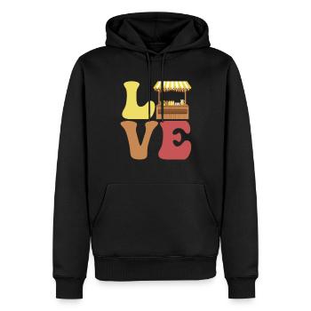 Lemonade Stand Lemon Juice - Men’s Premium Organic Hoodie - black - Front - Nico (187cm)