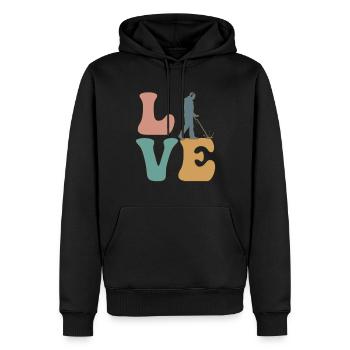 Metalldetektion Metalldetektor - Männer Premium Bio Hoodie - Schwarz - Vorne - Nico (187cm)