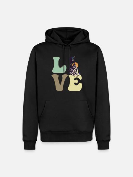 Bergsteigen Bergsteiger Wandern - Männer Premium Bio Hoodie - Schwarz