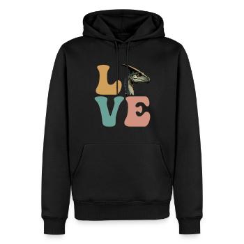 Parasaurolophus Dinosaurier - Männer Premium Bio Hoodie - Schwarz - Vorne - Nico (187cm)