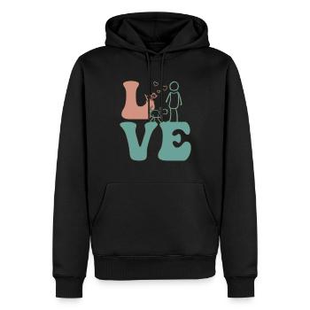 Pet Sitter Garde d’animaux - Sweat à capuche Premium bio Homme - noir - Devant - Nico (187cm)