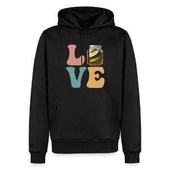 Essiggurke Gurke Dill - Männer Premium Bio Hoodie - Schwarz - Vorne - Nico (187cm)