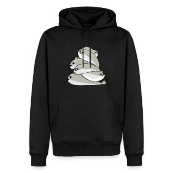 Sacabambaspis Haufenfisch Meme - Männer Premium Bio Hoodie - Schwarz - Vorne - Nico (187cm)