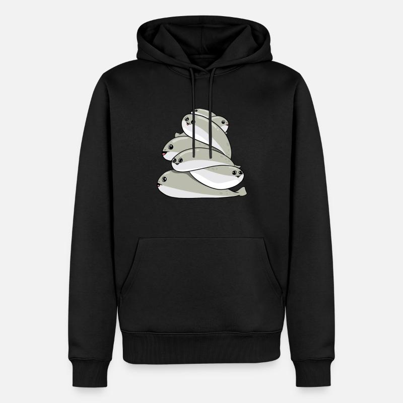 Sacabambaspis tas de poissons Meme - Sweat à capuche Premium bio Homme - noir