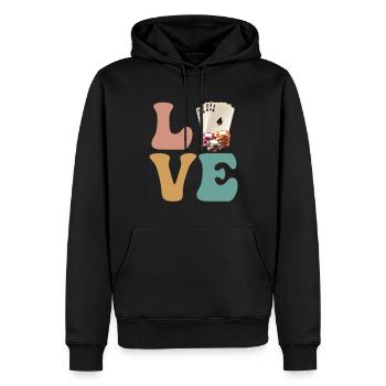 Poker Spieler Casino Glücksspiel Spieler - Männer Premium Bio Hoodie - Schwarz - Vorne - Nico (187cm)