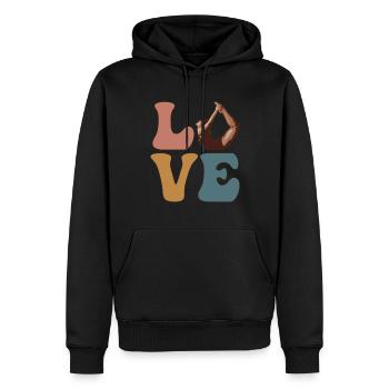 Pilates Yoga Stretching Mädchen Frauen - Männer Premium Bio Hoodie - Schwarz - Vorne - Nico (187cm)