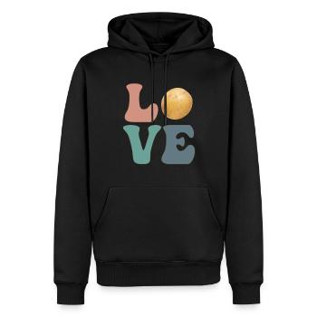 Pommes de terre Pommes de terre - Sweat à capuche Premium bio Homme - noir - Devant - Nico (187cm)