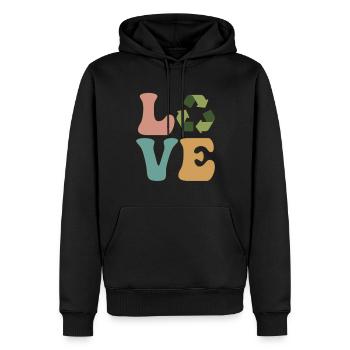 Recycling Recyceln Earth Day Umweltschützer - Männer Premium Bio Hoodie - Schwarz - Vorne - Nico (187cm)