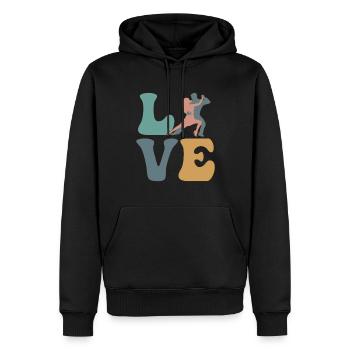 Danse Salsa Danse Danseuse Salsero - Sweat à capuche Premium bio Homme - noir - Devant - Nico (187cm)