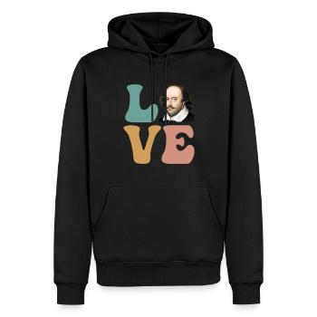 Shakespeare Littérature anglaise Littéraire - Sweat à capuche Premium bio Homme - noir - Devant - Nico (187cm)