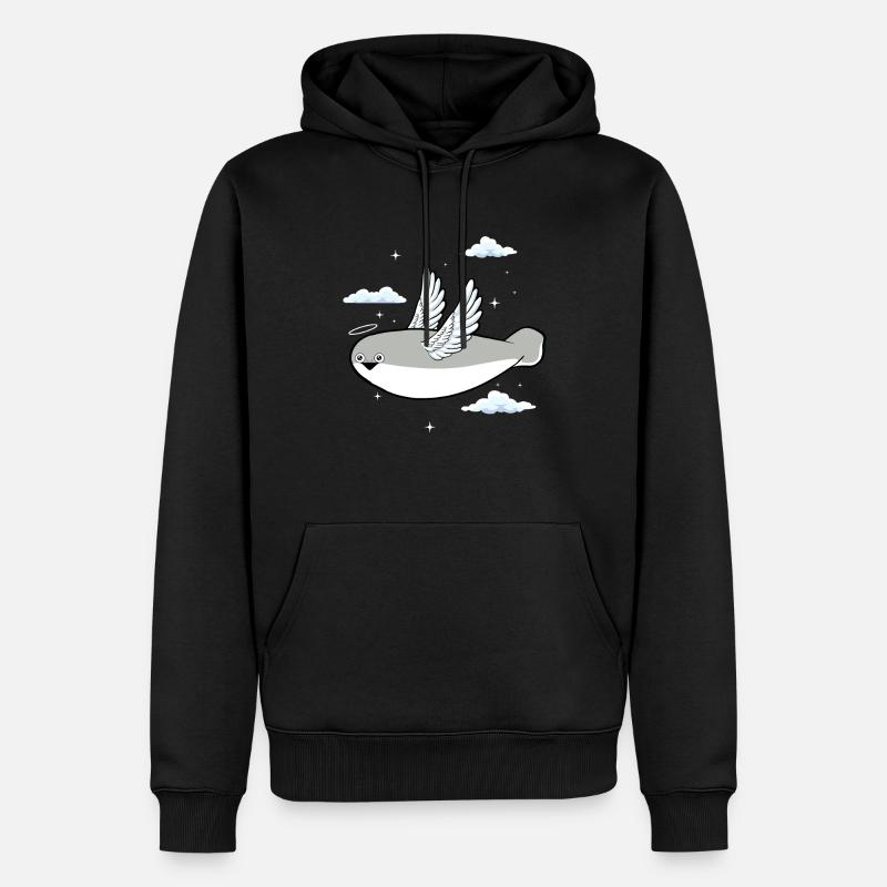 Sacabambaspis Poisson Meme Ange - Sweat à capuche Premium bio Homme - noir