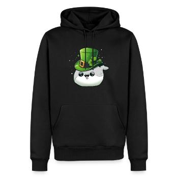 Sacabambaspis poisson Meme irlandais de la Saint-Patrick - Sweat à capuche Premium bio Homme - noir - Devant - Nico (187cm)