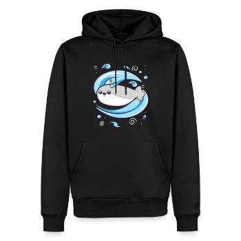 Sacabambaspis Fisch Meme Wasser - Männer Premium Bio Hoodie - Schwarz - Vorne - Nico (187cm)