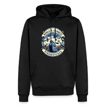 Weltbester Okayer Birdwatcher Vogelbeobachtung - Männer Premium Bio Hoodie - Schwarz - Vorne - Nico (187cm)