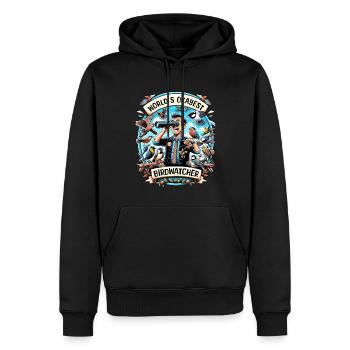 Weltbester Okayer Birdwatcher Vogelbeobachtung - Männer Premium Bio Hoodie - Schwarz - Vorne - Nico (187cm)