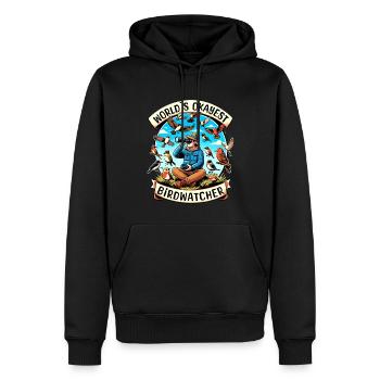 Weltbester Okayer Birdwatcher Vogelbeobachtung - Männer Premium Bio Hoodie - Schwarz - Vorne - Nico (187cm)