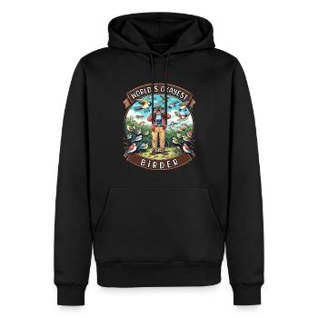Le meilleur ornithologue amateur au monde - Sweat à capuche Premium bio Homme - noir - Devant - Nico (187cm)