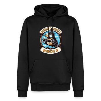 Le meilleur ornithologue amateur au monde - Sweat à capuche Premium bio Homme - noir - Devant - Nico (187cm)