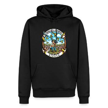 Le meilleur ornithologue amateur au monde - Sweat à capuche Premium bio Homme - noir - Devant - Nico (187cm)
