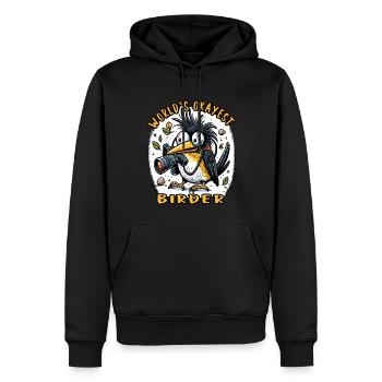 Le meilleur ornithologue amateur au monde - Sweat à capuche Premium bio Homme - noir - Devant - Nico (187cm)