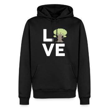 Tree Hugger Environnementaliste de la nature - Sweat à capuche Premium bio Homme - noir - Devant - Nico (187cm)