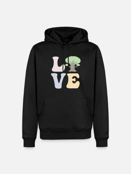 Tree Hugger Natur Umweltschützer - Männer Premium Bio Hoodie - Schwarz