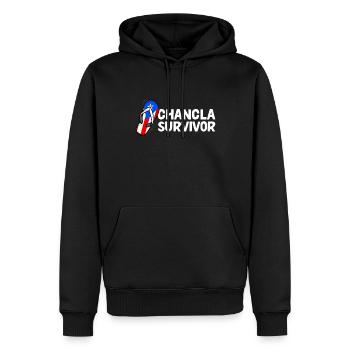 La Chancla Puerto Ricanische Flagge Puerto Rico - Männer Premium Bio Hoodie - Schwarz - Vorne - Nico (187cm)