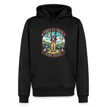 World's Best Okay Bird Guide Bird Watching - Men’s Premium Organic Hoodie - black - Front - Nico (187cm)