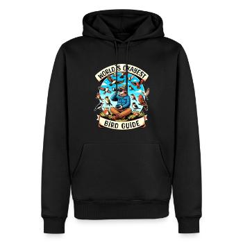 World's Best Okay Bird Guide Bird Watching - Men’s Premium Organic Hoodie - black - Front - Nico (187cm)