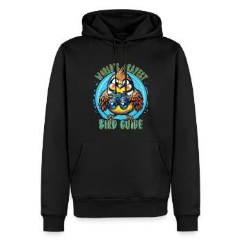 World's Best Okay Bird Guide Bird Watching - Men’s Premium Organic Hoodie - black - Front - Nico (187cm)