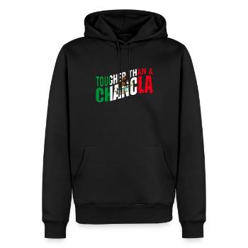La Chancla Mexikanisch Mexiko Flagge - Männer Premium Bio Hoodie - Schwarz - Vorne - Nico (187cm)