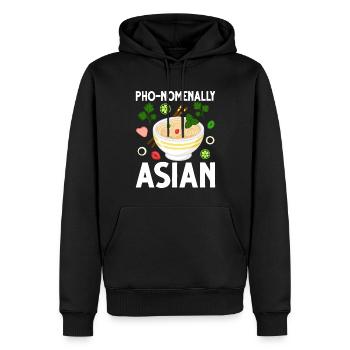 Soupe de nouilles vietnamienne Cuisine asiatique - Sweat à capuche Premium bio Homme - noir - Devant - Nico (187cm)